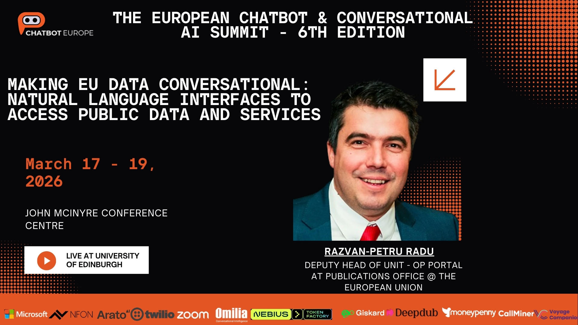 MAKING EU DATA CONVERSATIONAL: NATURAL LANGUAGE INTERFACES TO ACCESS PUBLIC DATA AND SERVICES